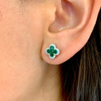Emerald Stud Earrings by Artistry, Ltd, SKU 210-00351, view 2 — Moses Jewelers