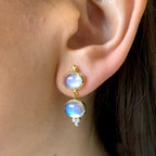 Moontstone Drop Earrings by Mazza Company, SKU 210-00332, view 2 — Moses Jewelers
