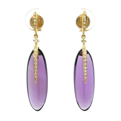 Amethyst Drop Earrings by DSL Pearl Inc, SKU 210-00373, main view — Moses Jewelers