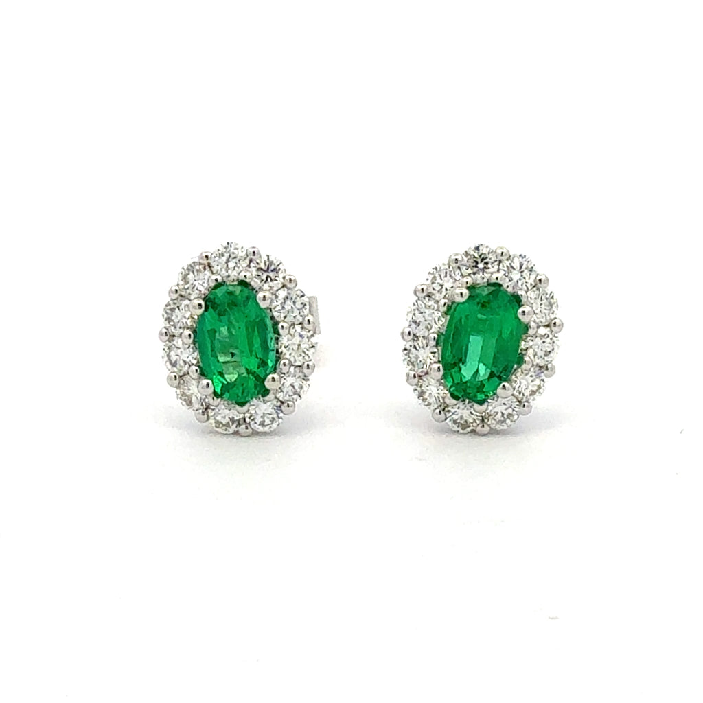 Emerald Earrings by Apex, SKU 210-00416, main view — Moses Jewelers