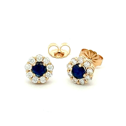 Blue Sapphire Earrings by Stuller, SKU 210-00422, main view — Moses Jewelers