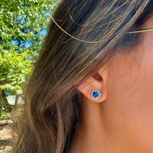 Blue Sapphire Earrings by Apex, SKU 210-00426, view 2 — Moses Jewelers