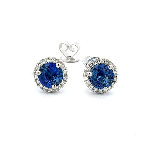 Blue Sapphire Earrings by Apex, SKU 210-00426, main view — Moses Jewelers