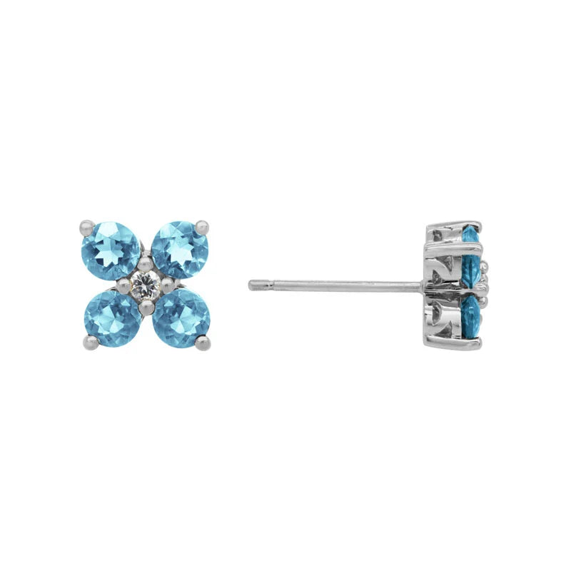 Blue Topaz Earrings by Artistry, Ltd, SKU 210-00438, main view — Moses Jewelers