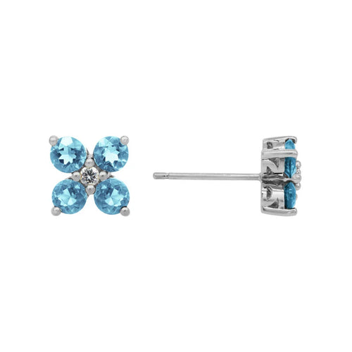 Blue Topaz Earrings by Artistry, Ltd, SKU 210-00438, main view — Moses Jewelers