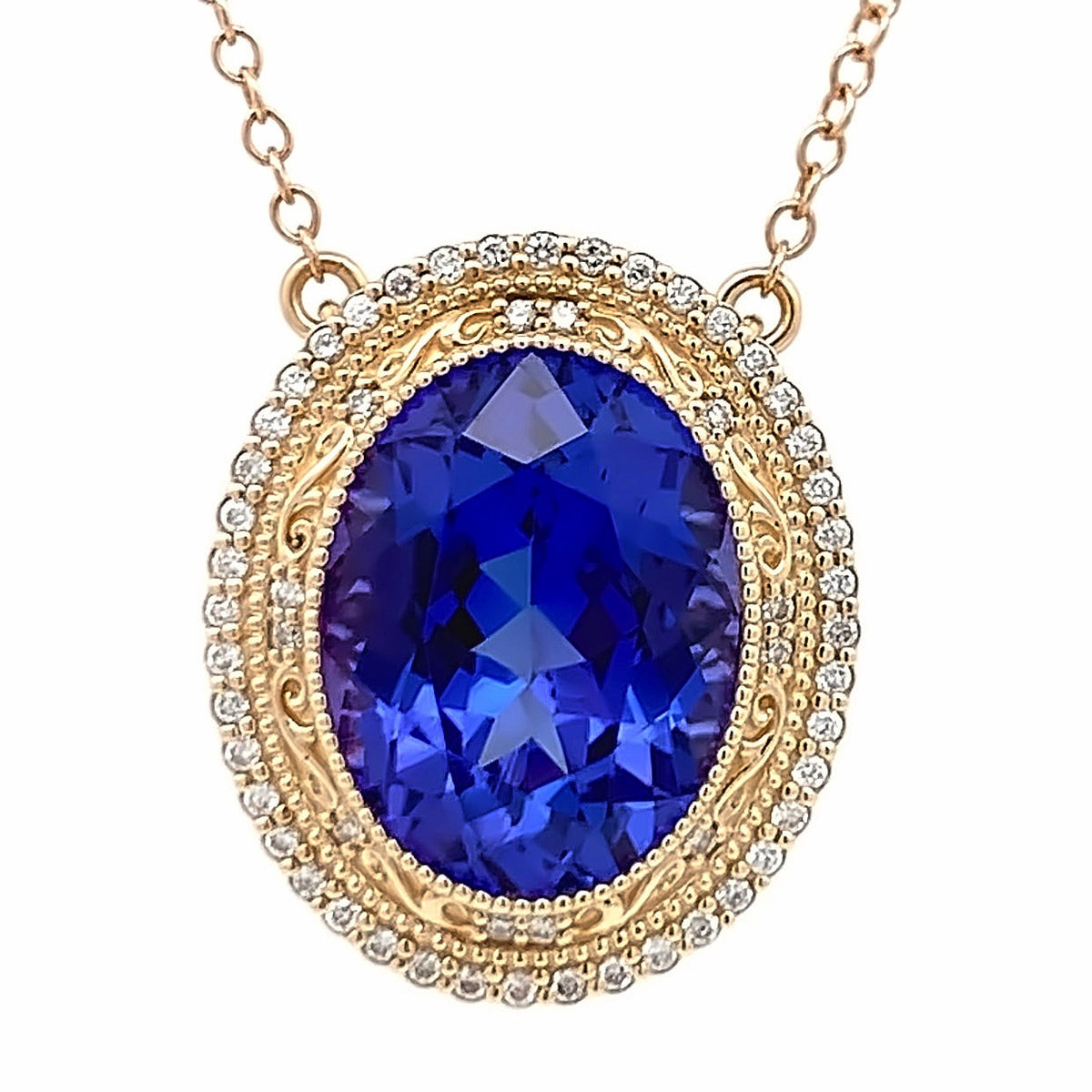 Tanzanite Necklace by Stuller, SKU 230-00385, view 5 — Moses Jewelers