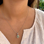Green Sapphire Necklace by Stuller, SKU 230-00449, view 2 — Moses Jewelers