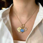 Venetian Glass & Mother-of-Pearl Doublet Pendant by Mazza Company, SKU 230-00454, view 3 — Moses Jewelers