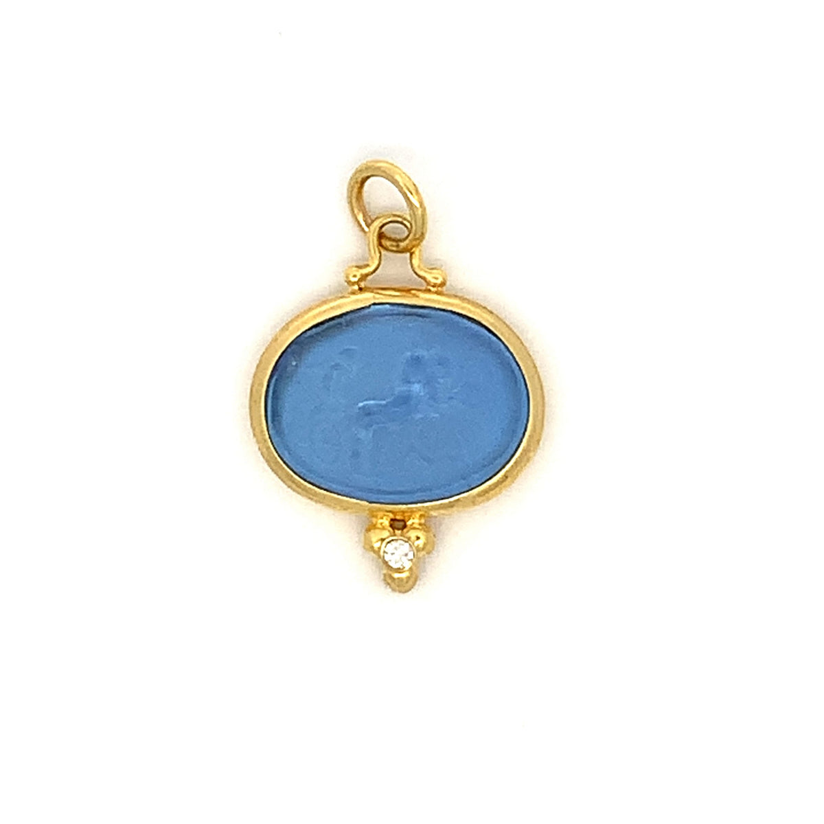 Venetian Glass & Mother-of-Pearl Doublet Pendant by Mazza Company, SKU 230-00454, main view — Moses Jewelers