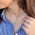 Emerald & Diamond Necklace by Artistry, Ltd, SKU 230-00467, view 2 — Moses Jewelers