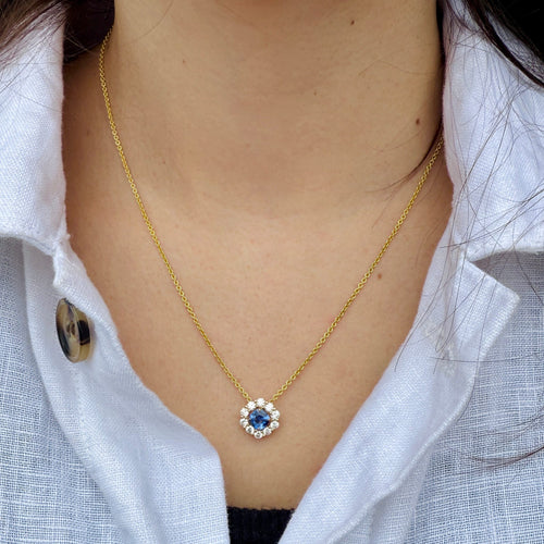 Blue Sapphire Necklace by Apex, SKU 230-00539, view 2 — Moses Jewelers