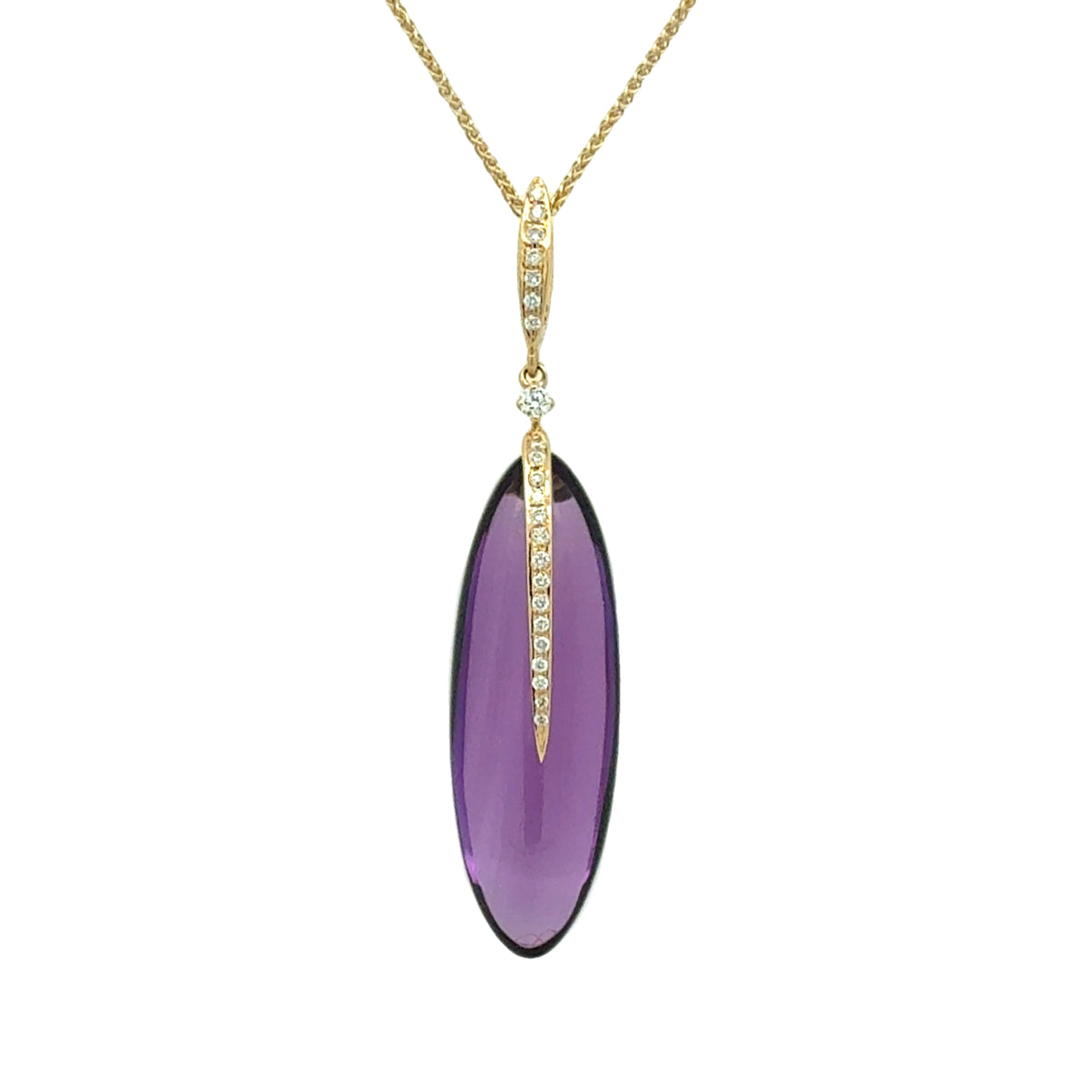 Amethyst Drop Necklace by DSL Pearl Inc, SKU 230-00543, main view — Moses Jewelers