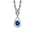 Blue Sapphire Necklace by Allison-Kaufman, SKU 230-00566, main view — Moses Jewelers