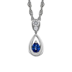 Blue Sapphire Necklace by Allison-Kaufman, SKU 230-00566, main view — Moses Jewelers
