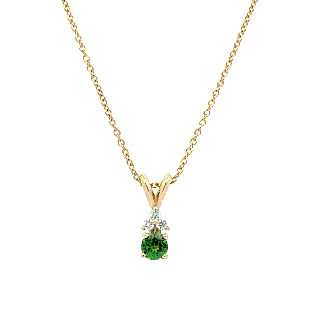 Tsavorite Garnet Necklace by Stuller, SKU 230-00563, main view — Moses Jewelers