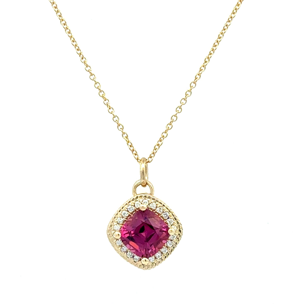 Mahenge Garnet Necklace by Stuller, SKU 230-00578, main view — Moses Jewelers