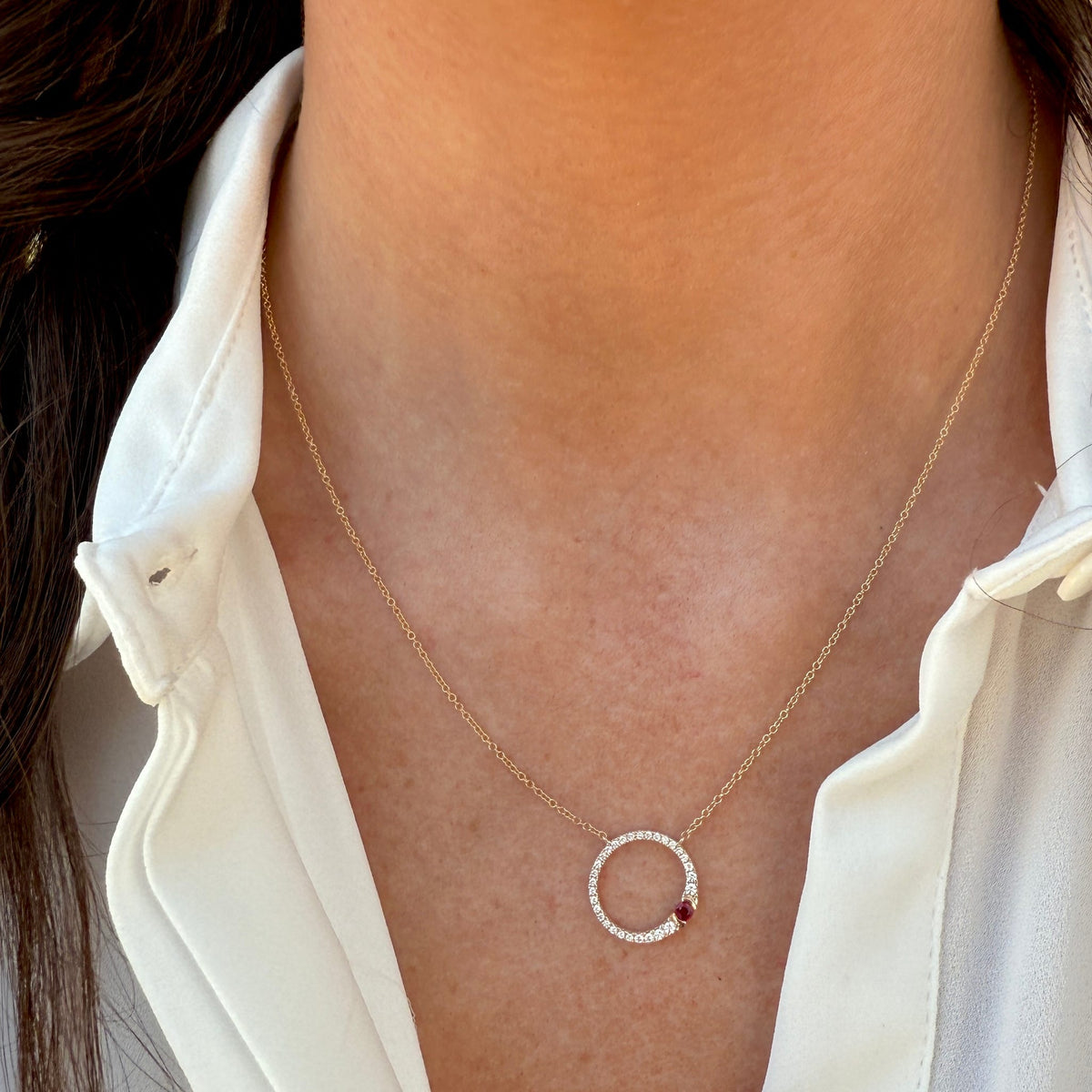 Ruby & Diamond Necklace by Artistry, Ltd, SKU 230-00624, view 2 — Moses Jewelers
