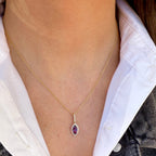 Purple Sapphire Necklace by Michael Couch & Associates, SKU 230-00586, view 2 — Moses Jewelers