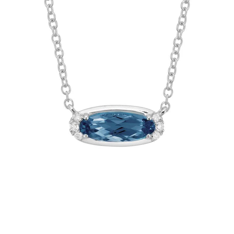 London Blue Topaz Necklace by Artistry, Ltd, SKU 230-00595, main view — Moses Jewelers