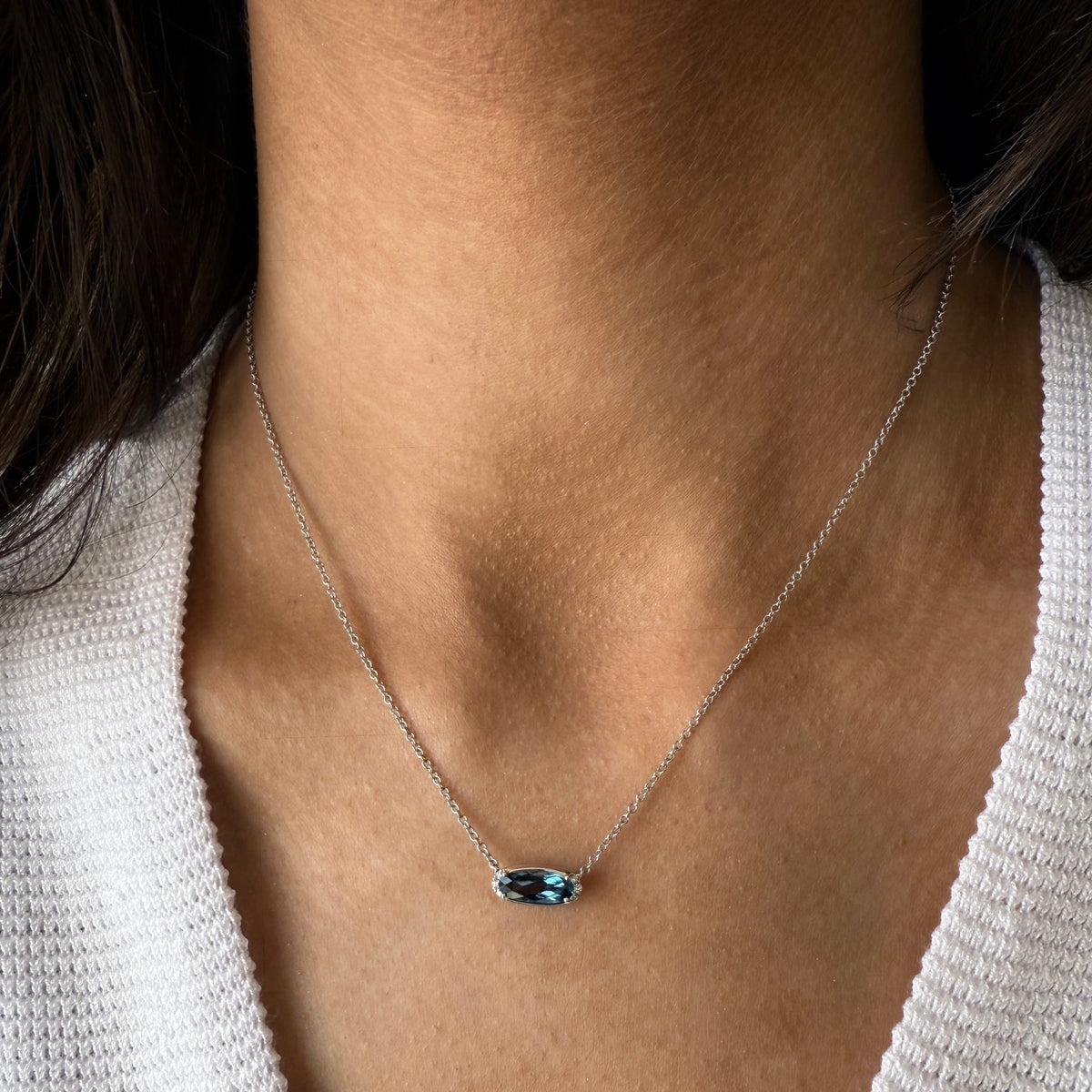 London Blue Topaz Necklace by Artistry, Ltd, SKU 230-00595, view 2 — Moses Jewelers