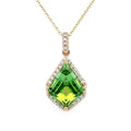 Green Tourmaline Necklace by Converge Custom, SKU 230-00606, main view — Moses Jewelers
