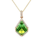 Green Tourmaline Necklace by Converge Custom, SKU 230-00606, main view — Moses Jewelers