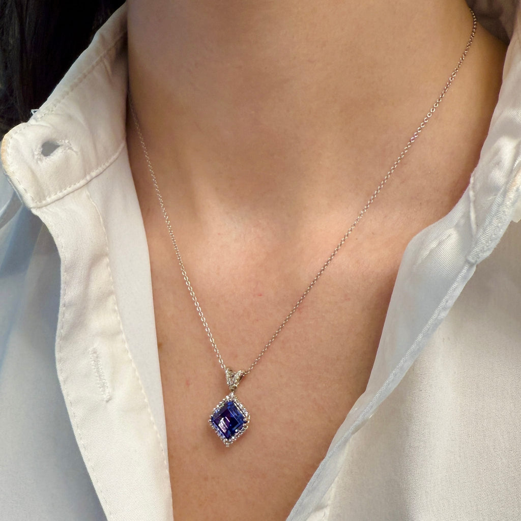 Tanzanite Necklace by Converge Custom, SKU 230-00607, view 3 — Moses Jewelers