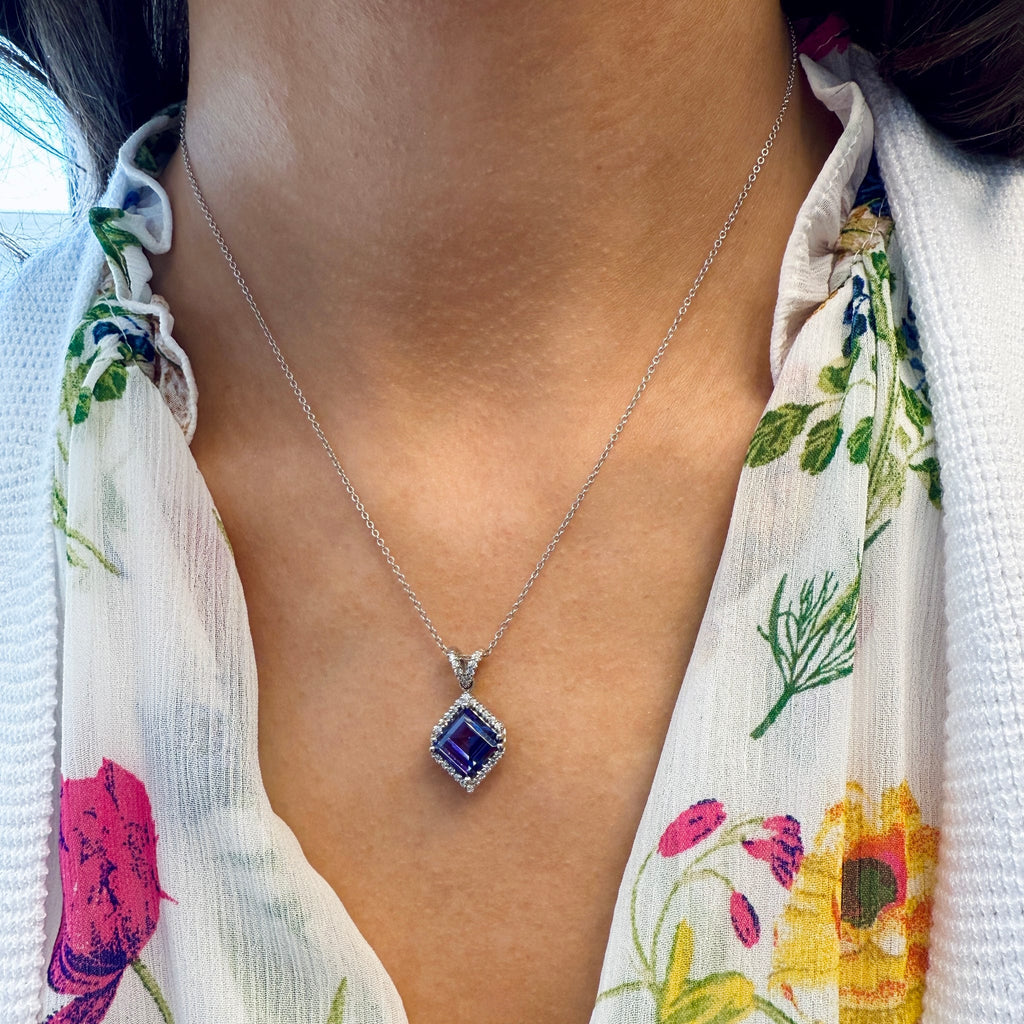 Tanzanite Necklace by Converge Custom, SKU 230-00607, view 2 — Moses Jewelers