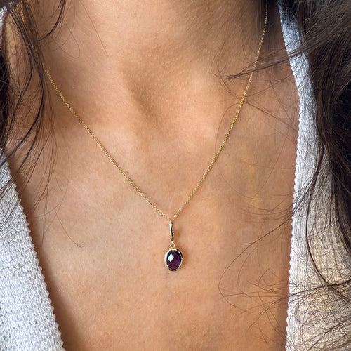 Amethyst Necklace by Stuller, SKU 230-00610, view 2 — Moses Jewelers