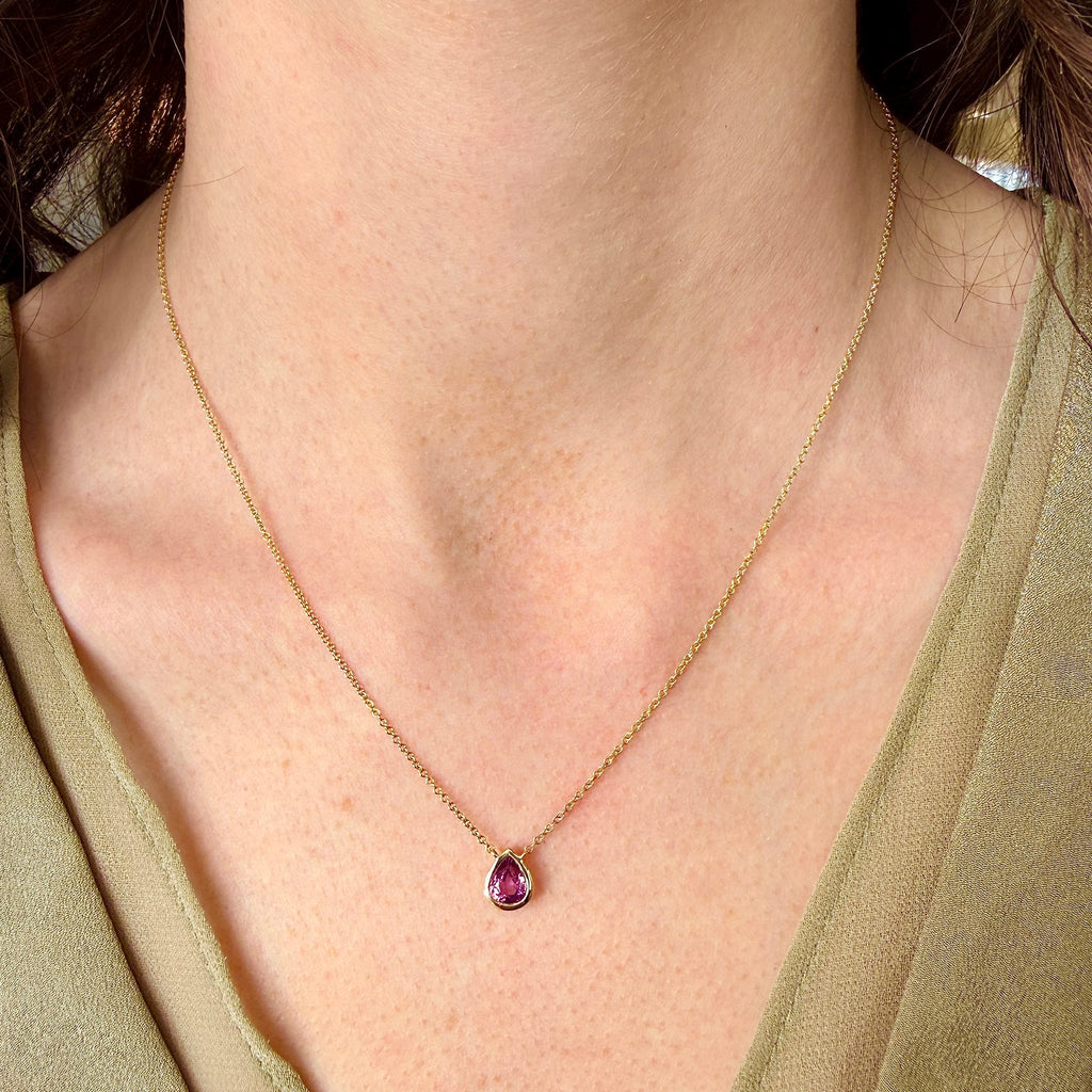Pink Sapphire Necklace by Apex, SKU 230-00612, view 2 — Moses Jewelers