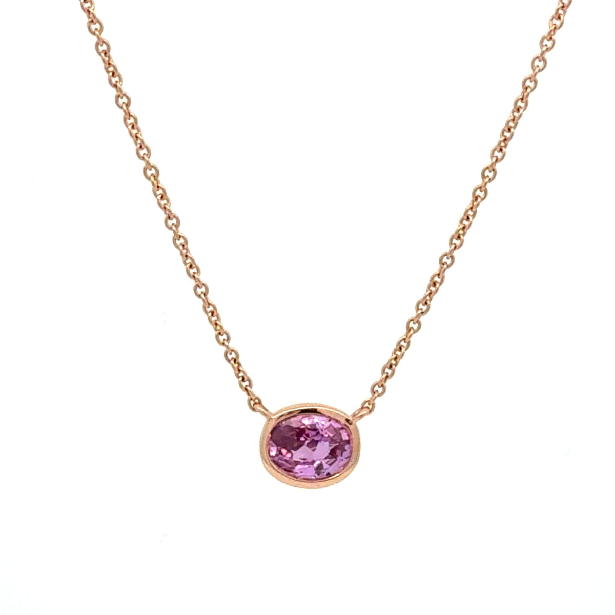 Pink Sapphire Necklace by Apex, SKU 230-00613, main view — Moses Jewelers