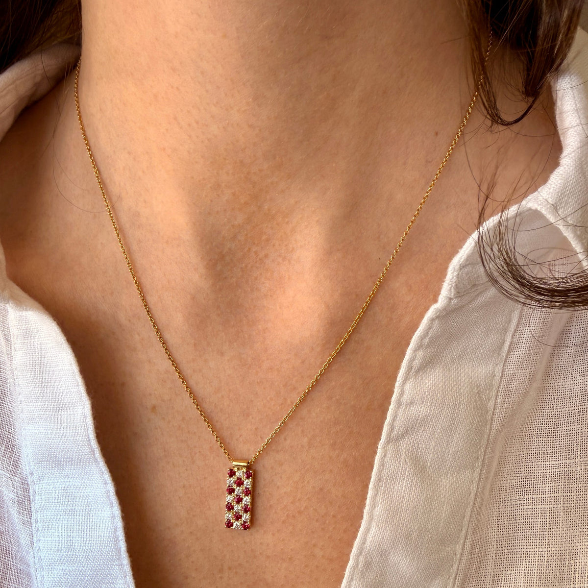 Ruby & Diamond Necklace by Spark Creations, Inc., SKU 230-00629, view 2 — Moses Jewelers