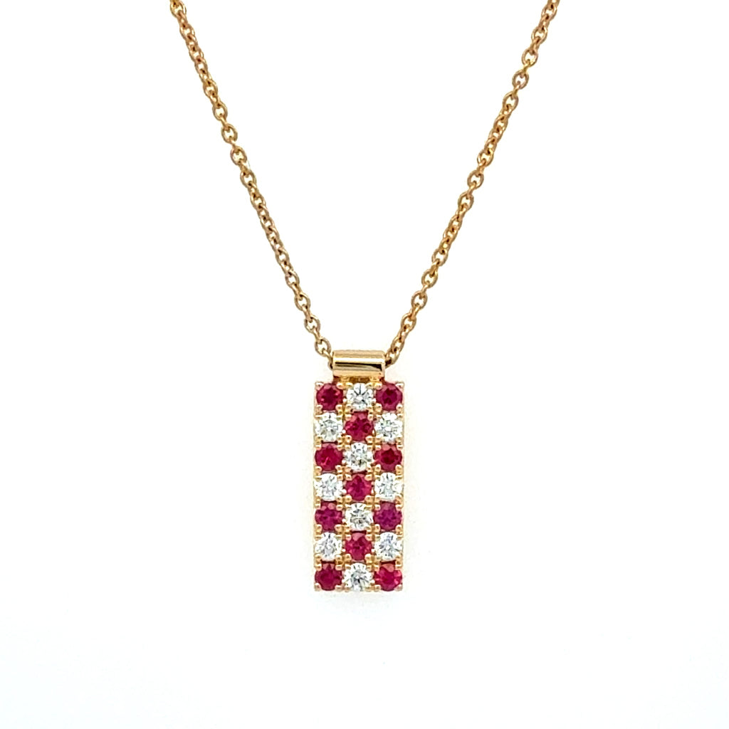 Ruby & Diamond Necklace by Spark Creations, Inc., SKU 230-00629, main view — Moses Jewelers