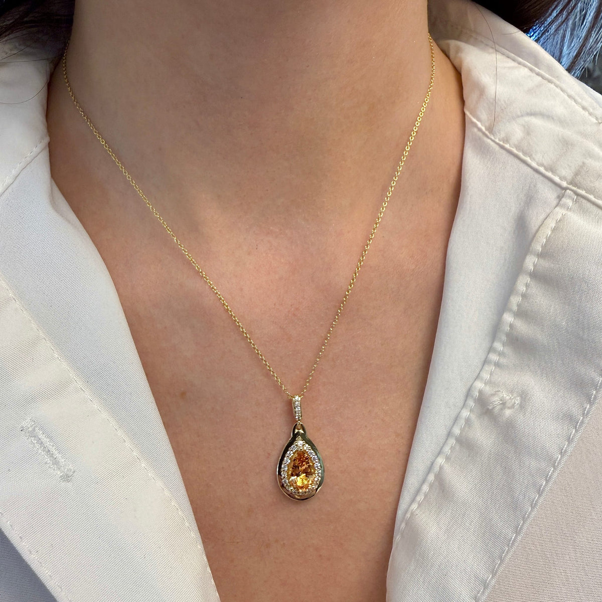 Precious Topaz Necklace by Stuller, SKU 230-00619, view 2 — Moses Jewelers