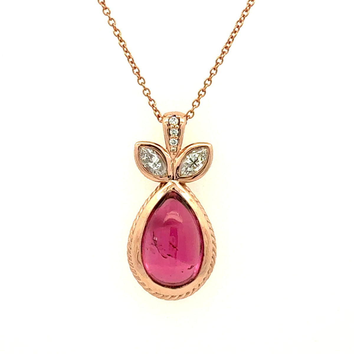 Pink Tourmaline Necklace by Stuller, SKU 230-00628, main view — Moses Jewelers