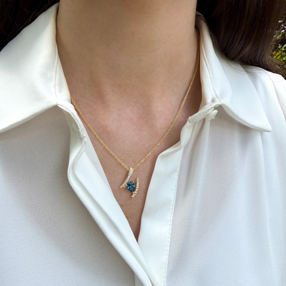 London Blue Topaz Necklace