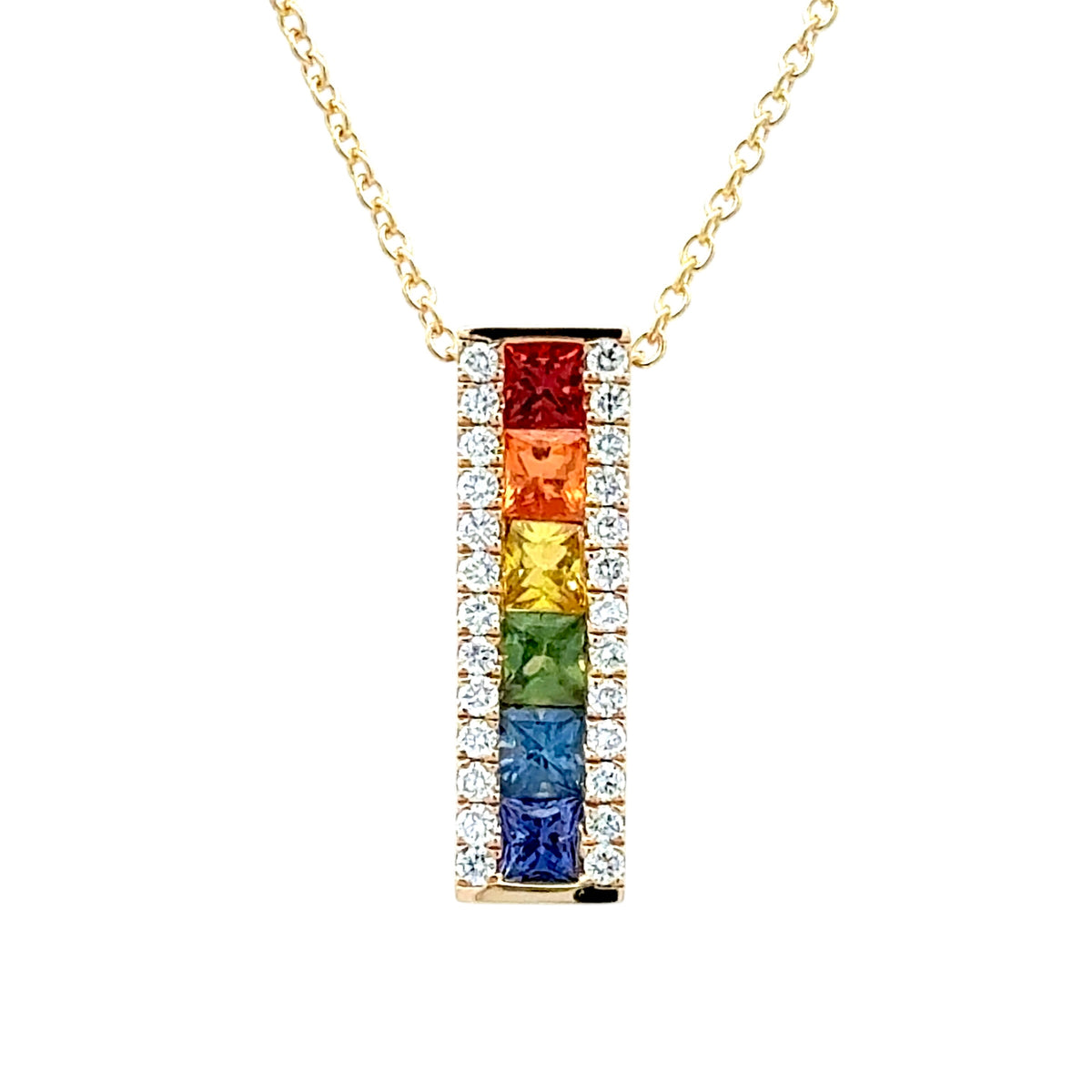 Rainbow Sapphire Necklace