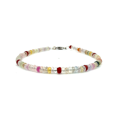 18 Carat TW Multi-Color Sapphire Bead Bracelet by Garnet Impex USA Inc., SKU 240-00047, main view — Moses Jewelers