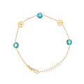 Blue Topaz Station Bracelet