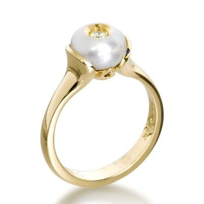 Diamond in a Pearl Ring