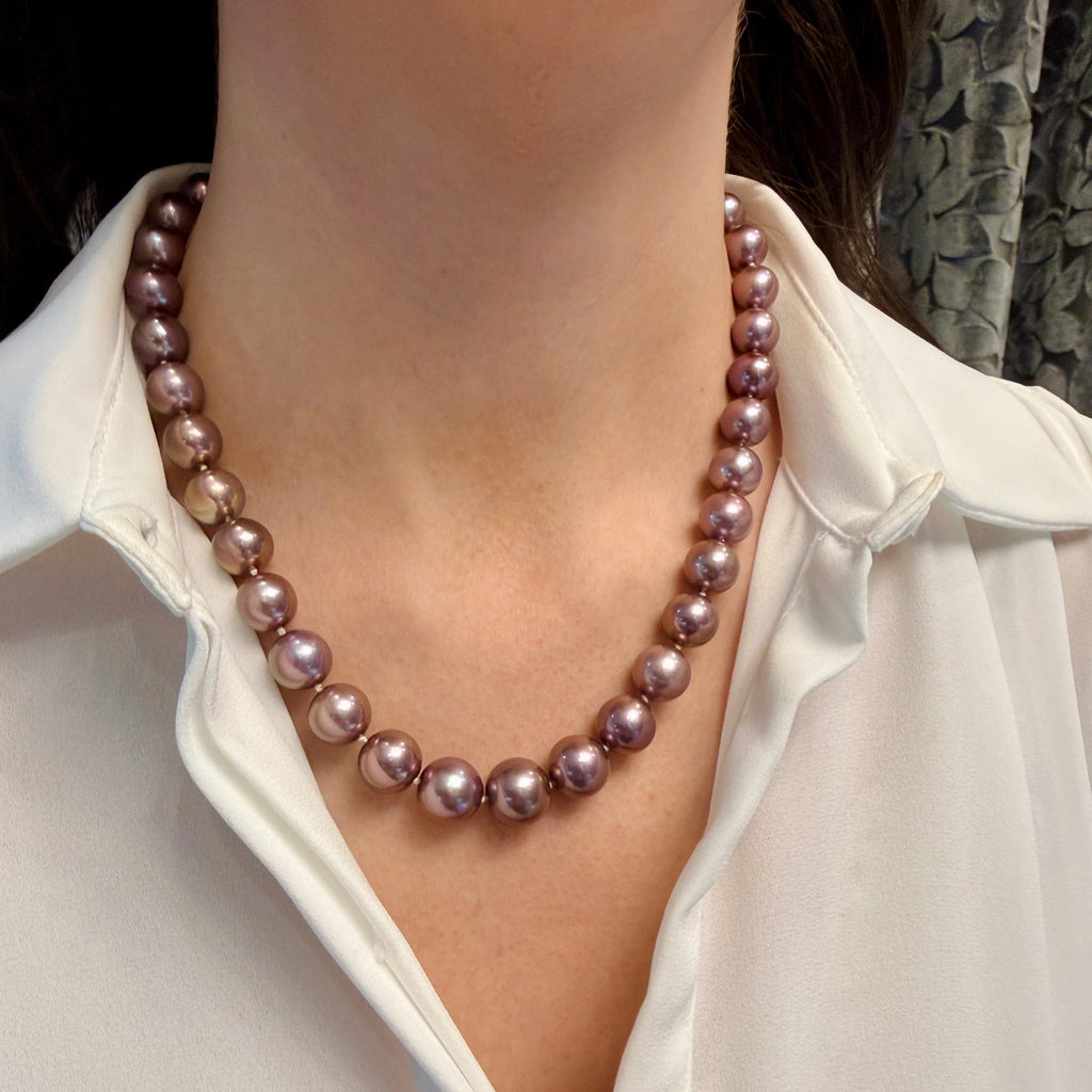 Natural Color Eggplant Pearls by Yen's Jewelry & Accessories, Inc., SKU 340-29069, view 2 — Moses Jewelers