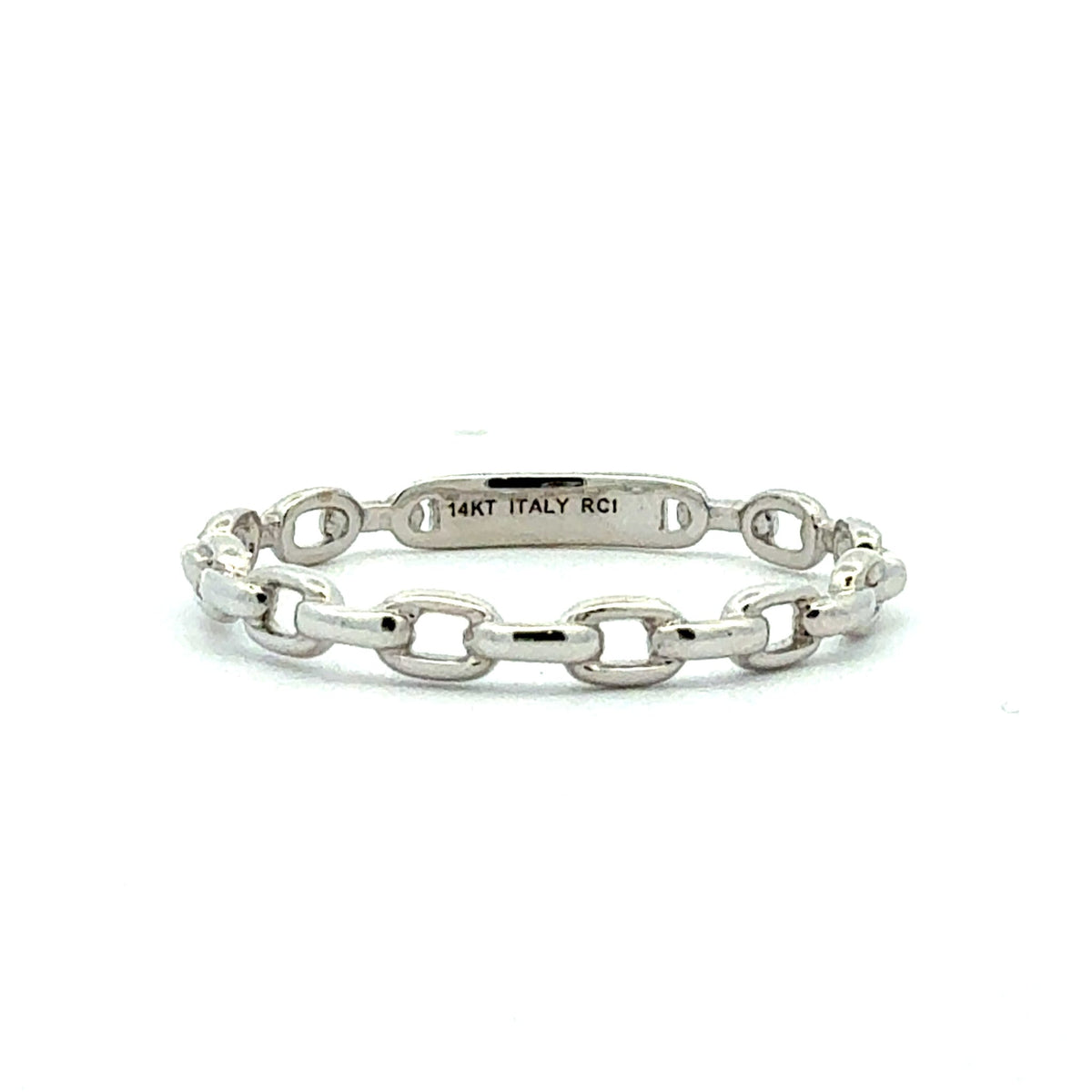 Oval Cable Link Stack Ring by Royal Chain Inc., SKU 410-00028, main view — Moses Jewelers
