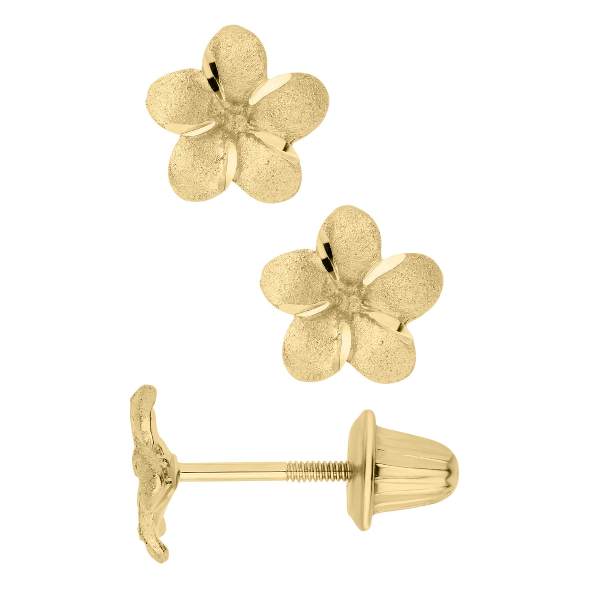 Child's Flower Stud Earrings by Marathon, SKU 425-42325, main view — Moses Jewelers