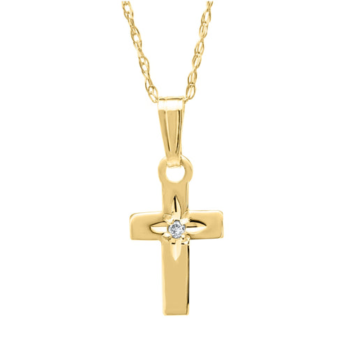 Child's Cross Necklace by Marathon, SKU 160-14744, main view — Moses Jewelers