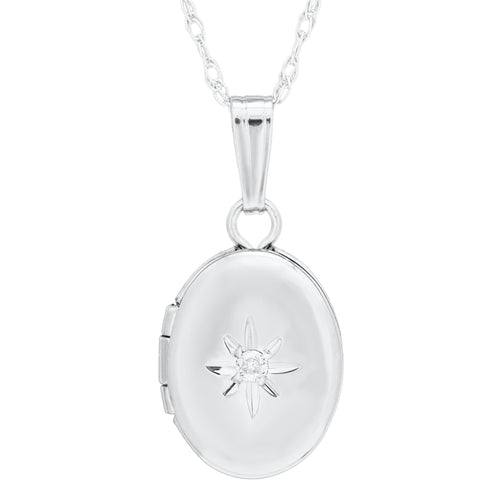 Child's Diamond Locket by Marathon, SKU 435-00360, main view — Moses Jewelers