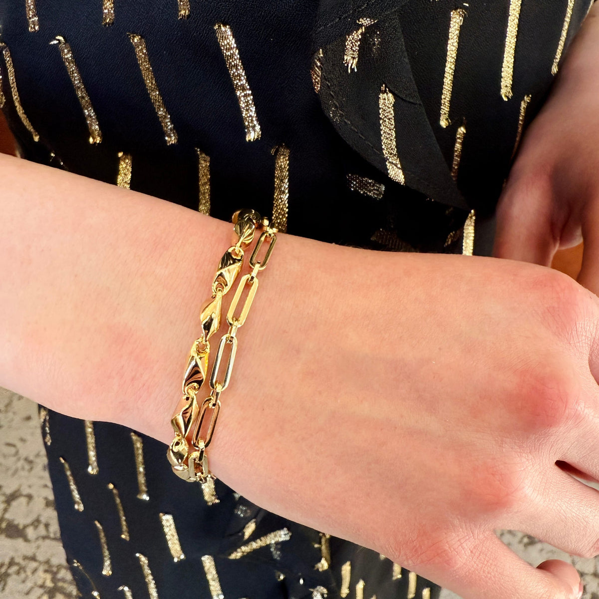 Fancy Link Bracelet by Quality Gold, Inc., SKU 440-09061, view 2 — Moses Jewelers