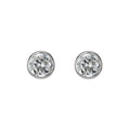 Two silver toe rings with geometric designs on a white background