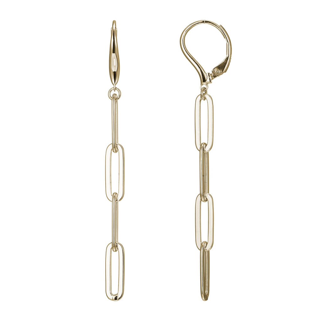 Paperclip Dangle Earrings by Charles Garnier USA, SKU 650-647796, main view — Moses Jewelers