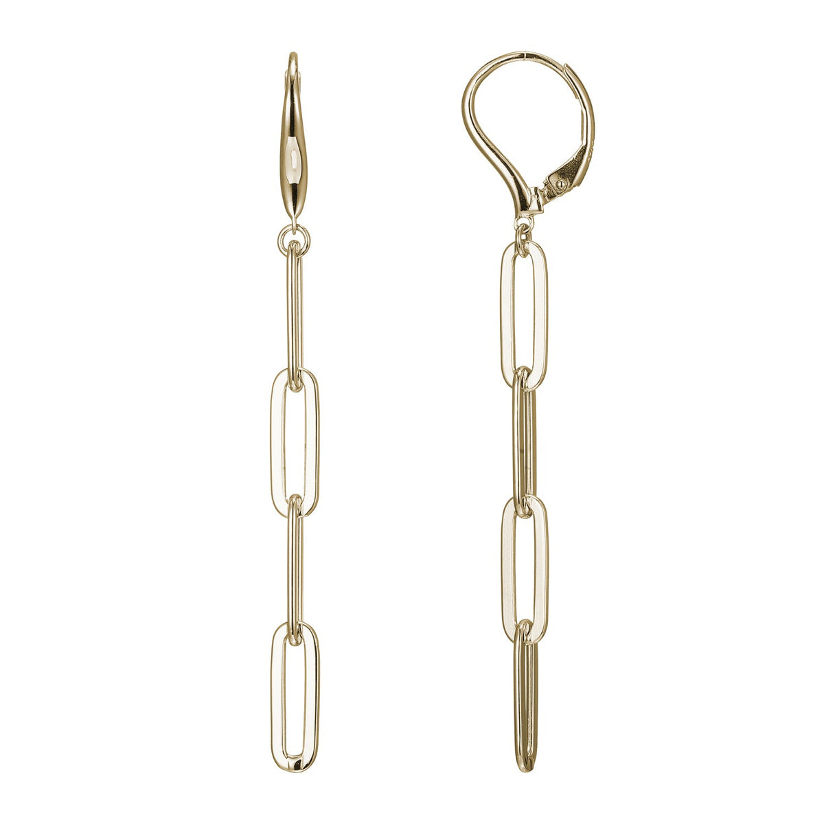 Paperclip Dangle Earrings by Charles Garnier USA, SKU 650-647796, main view — Moses Jewelers