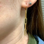 Paperclip Dangle Earrings by Charles Garnier USA, SKU 650-647796, view 2 — Moses Jewelers